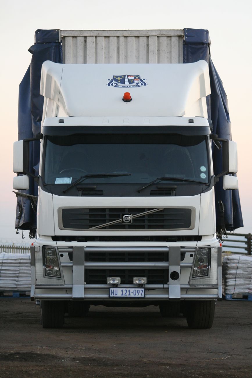 Powerful white truck showcasing robust design