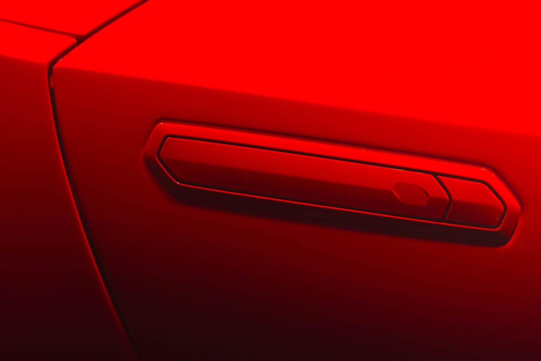 Car door handle close-up