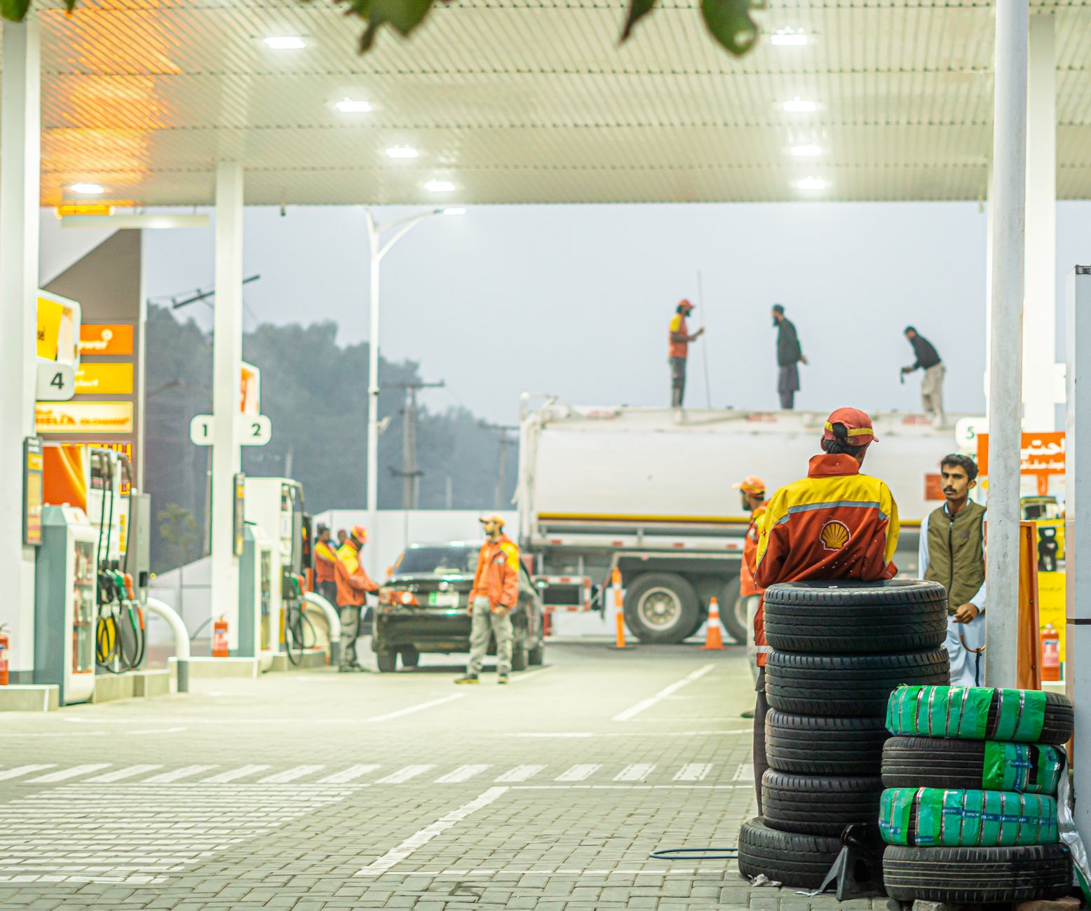Fuel delivery on a rural road