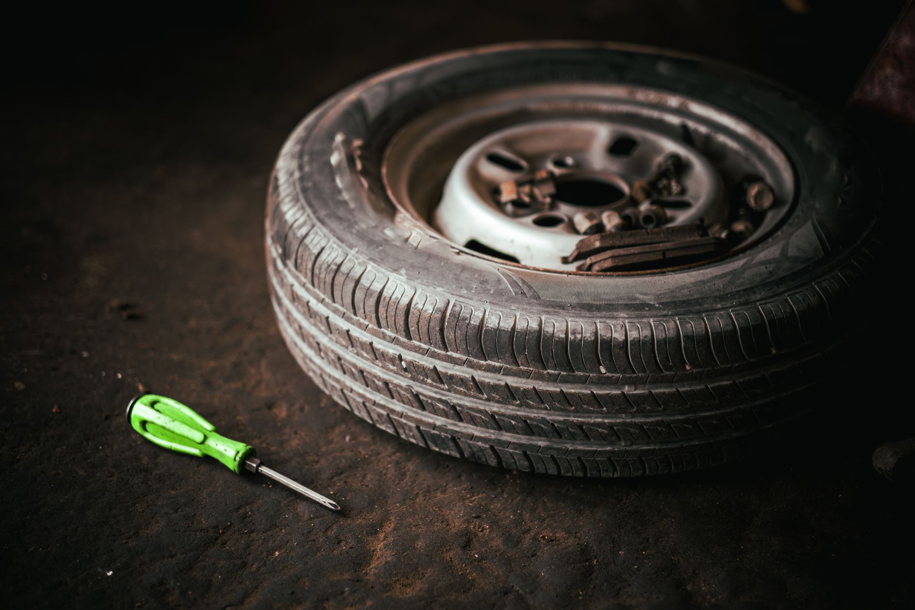 Mechanic tools and tire