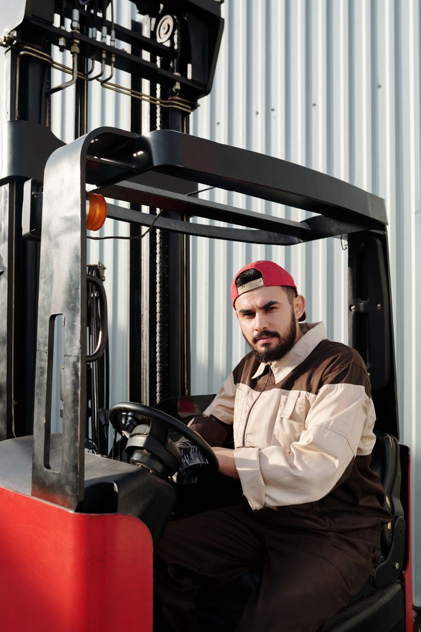 Professional driver in uniform