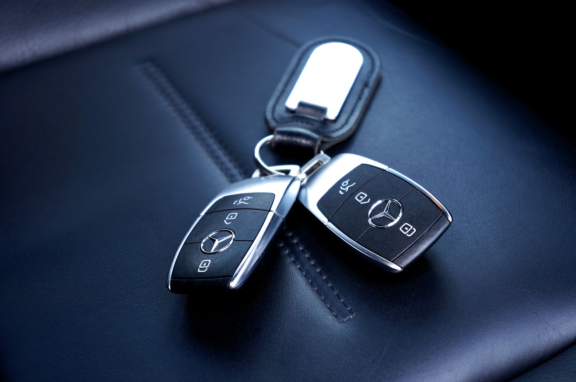 Car keys resting on a seat
