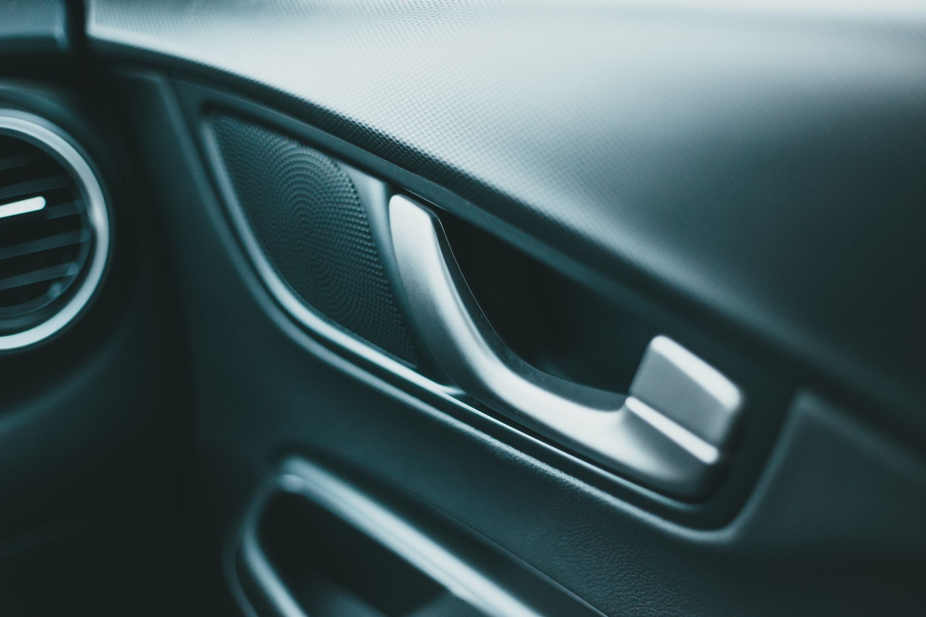 Detail of a modern car door handle